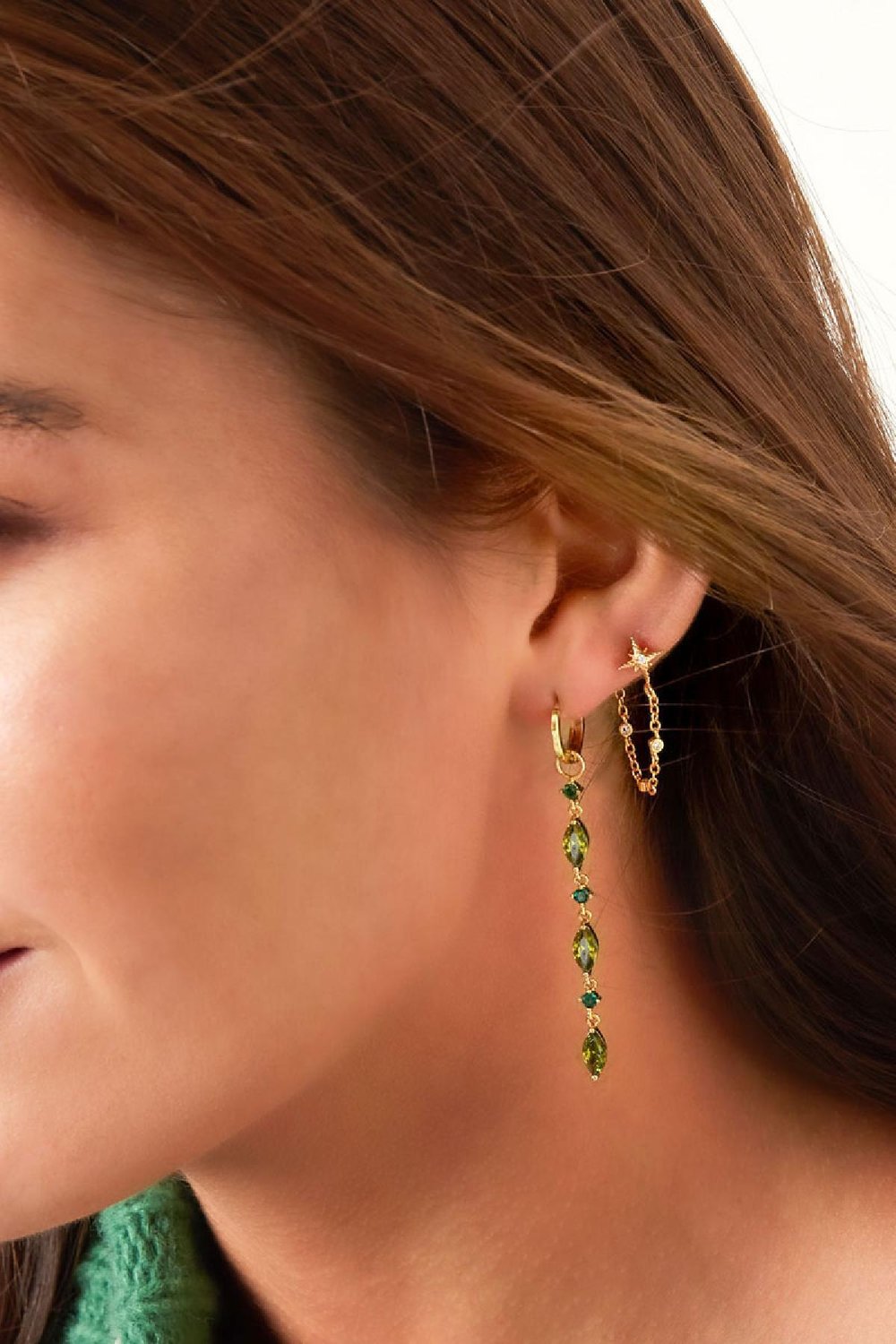 Boucles d'oreilles pierres colorées - Collection Sparkle Couleur or blanc Cuivré h5Image3